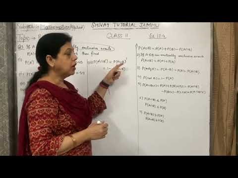 Ex-12.4 | Probability | Class- 11 | Applied Maths | ML Aggarwal