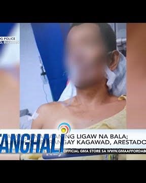 Lalaki, tinamaan ng ligaw na bala; suspek na barangay kagawad, arestado | Balitanghali
