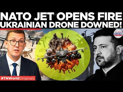 BALTIC AIRSPACE CRISIS: NATO F-16 Fighter Jet Shoots Down Ukrainian Drone Over Estonia | World News