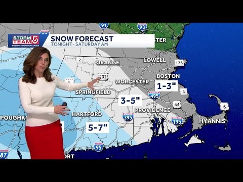 Video: Snow tonight, tapers off Saturday morning