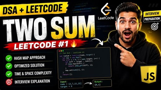 LeetCode #1 Two Sum JavaScript Solution Explained #DSA | XEFORT SOLUTIONS