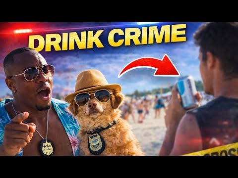 A Dog Cop Investigated a “Drink Crime”… This Got Out of Control #comedy #springbreak #cops