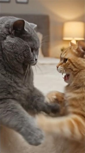 when two cat's won't back down