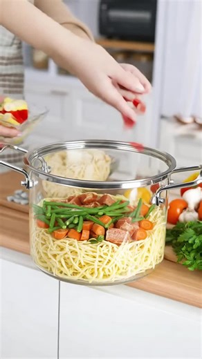 Kemorela 1 Count Glass Casserole Dish with Lid, Borosilicate Glass Cookware, Heat Resistant Bakeware, Stainless Steel Handle, Dishwasher Safe #kitchenmusthaves #kitchenessentials #crockpot #cookware #removablehandlecookware #kitchengadgetmusthave #kitchesessentials #kitchengadgetfinds #usefulkitchenproducts #bestkitchengadgets