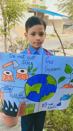 happy earth day 🌎🌎go green project of school #green #earthday