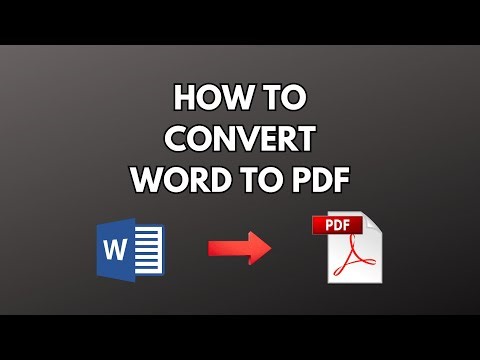 How to convert Word document to PDF file