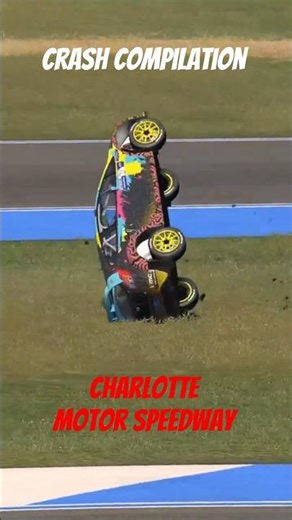 unseen crashes of drift attempt at Charlotte Motor Speedway in Iracing. #iracing #drift #crash #wrc