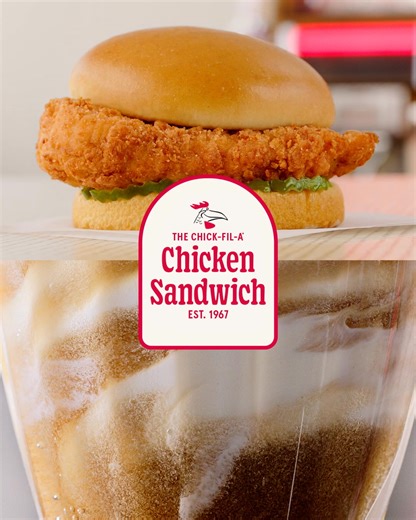 Old school cool. Try the new Frosted Soda or Float with an Original Chick-fil-A® Chicken Sandwich today. | Chick-fil-A