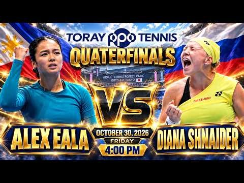 🔴LIVE TENNIS! ALEX EALA vs DIANA SHNAIDER •󠁏 QUARTERFINALS - PLAY-BY-PLAY COMMENTARY & WATCHALONG
