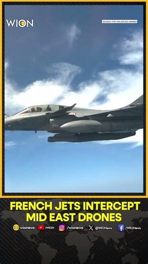 French Military Releases Video of Fighter Jets Intercepting Drones in Middle East | WION Shorts