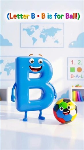 Letter B Song 🅱️ | B is for Ball ⚽ | ABC Phonics for Kids #shorts