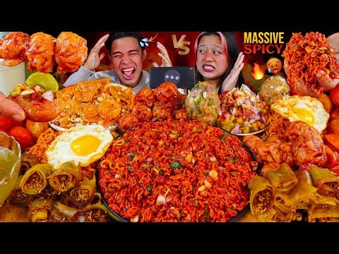 🥵 EXTREME SPICY STREET FOOD CHALLENGE 🔥 Piro Panipuri, C-Momo, Chat Papadi, Gilo Chatpate & Noodles 