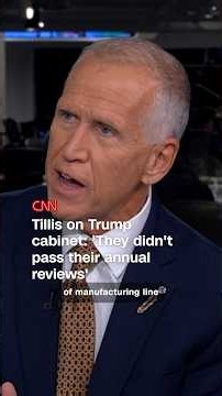 Tillis on Trump cabinet: 'They didn't pass their annual reviews'