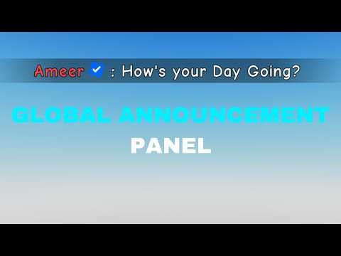 How to Make an Global Announcement Panel in Roblox Studio
