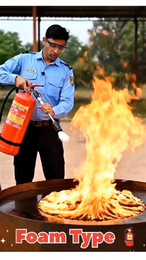 Foam Type Fire Extinguisher 🧯 ‼️ ✅ ✅ ✅ - *Use*: Class B fires involving flammable liquids, such as: - *Petrol and diesel* - *Oils and greases* - *Paints and solvents* - *How it works*: Smothering the fire by: - *Creating a barrier*: Foam creates a layer on the surface of the liquid, preventing oxygen from reaching the fuel - *Cooling the fuel*: Foam helps to cool the fuel, reducing the temperature and preventing re-ignition - *Advantages*: - *Effective on Class B fires*: Foam extinguishers are 
