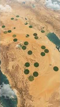 Green Circles in Saudi Arabia Map #geography #maps