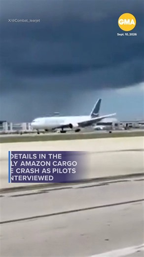The NTSB revealed what the pilots of the Amazon cargo plane that crashed — killing five people — were saying in the final moments before the jet overshot the runway at Miami International Airport.ABC News' Victor Oquendo reports. https://t.co/0EHoU9jwEA https://t.co/GoG9fG1Te0