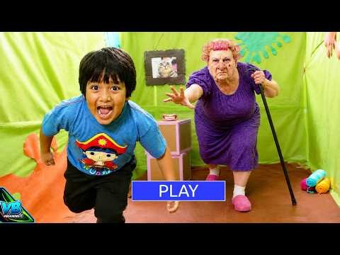 Ryan's World Plays Hide and Seek In REAL LIFE - ESCAPE GRUMPY GRAN Roblox Update All Morphs Gameplay