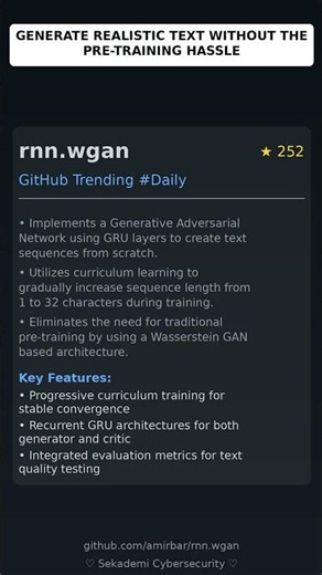 GitHub Trending Repositories: amirbar/rnn.wgan 🇬🇧