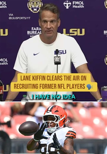Lane said you can either play with them, or play against them 💁‍♂️ (via @LSU Football) #lsu #geauxtigers #collegefootball #transferportal #lanekiffin