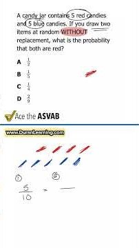 ASVAB Math: Probability Without Replacement: Watch the Denominator!