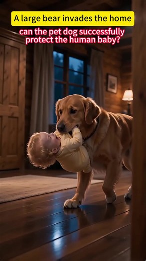 0806yx/A 500-pound black bear smashed through the door... while a 9-month-old baby was sleeping inside! 😱 Inside the house, only a golden retriever