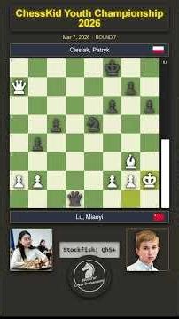 Lu, Miaoyi vs Cieslak, Patryk | TWO KNIGHTS | ChessKid Youth Championship 2026 R7