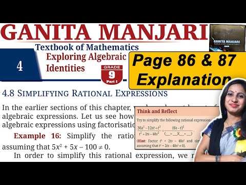 Class 9 Maths Chapter 4 Solutions | Ganita Manjari | Page 86 & 87 | Exploring Algebraic Identities