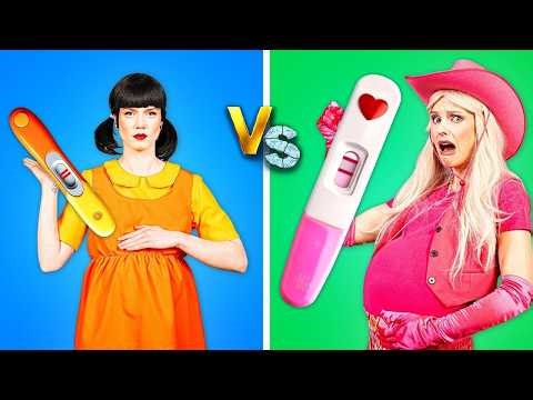 Smart Pregnancy Tricks Battle | Barbie & Squid Game Doll 💡