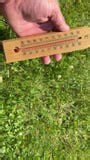 Measuring Air Temperature in Garden during Extreme Summer Heatwave Stock Video - Video of ecology, thermometer: 466888547