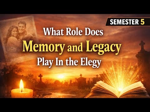 What Role Does Memory and Legacy Play in the Elegy | Easy Explanation | Semester 5