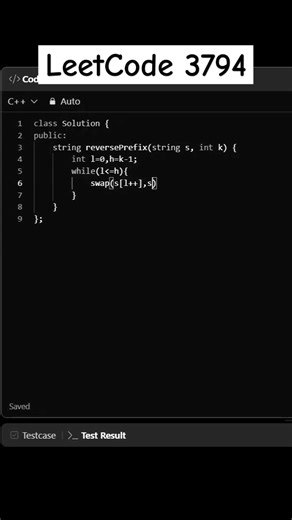 LeetCode 3794. Reverse String Prefix | Biweekly Contest 173 #dsa #leetcode
