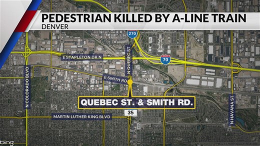 Pedestrian killed in crash with train: Police