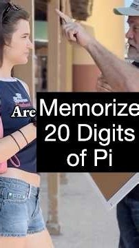 Memorize pi to 20 digits