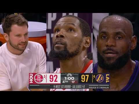 FINAL MINUTE to Los Angeles Lakers vs Houston Rockets Game 2