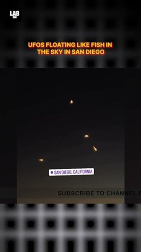 UFOs Caught On Camera floating like Fish in the Sky in San Diego! #trending #alien #lab360