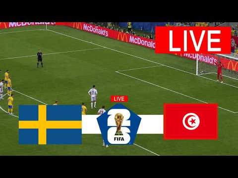 Sverige vs Tunisien LIVE-match | World Cup 2026 | Livematchen idag!