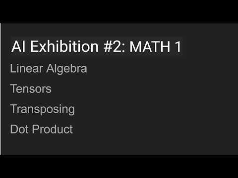 PowerPoint about AI #2: Linear Algebra & ML