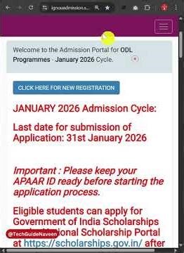IGNOU Online Program Admission 2026 January Session Started #ignou #ignouadmission #ignounews