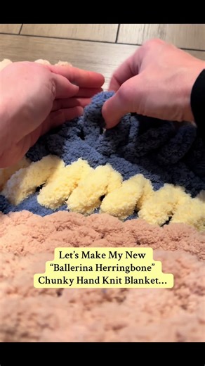 Ballerina Herringbone Hand Knit Blanket Pattern