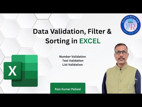 How to apply Data Validation on Number | Text | List & Filter Ram Kumar Paliwal ⁨@MasterwithRam⁩