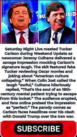 SNL DESTROYS Tucker Carlson’s Laugh in Brutal Weekend Update Skit