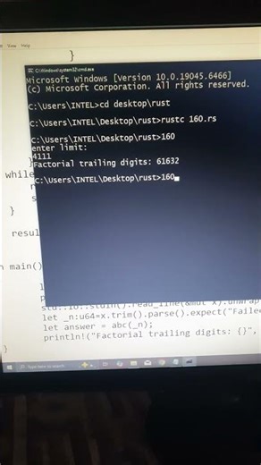 rust | Euler project 'factorial trailing digits' | CodeLearning