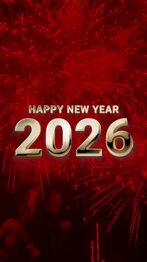 Happy News Years background Loop, red