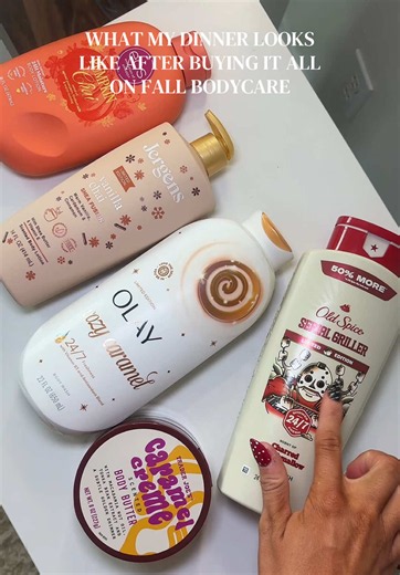 the new fall bodycare release are EATING this year🎃🧴 @eos Products @JergensUS @Olay Skin Care @Old Spice US #showertok #bodycare #bodycareproducts #fall #hygiene