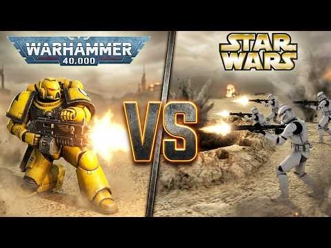 SPACE MARINES vs CLONE TROOPERS ► Warhammer 40,000 vs Star Wars Cinematic Battle (4K)