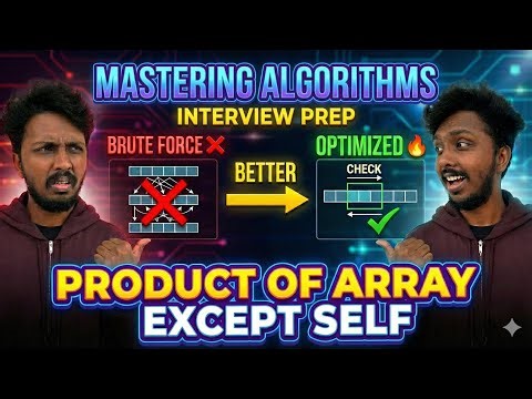 Product of Array Except Self | Brute Force to Optimized Solution (Interview Ready)