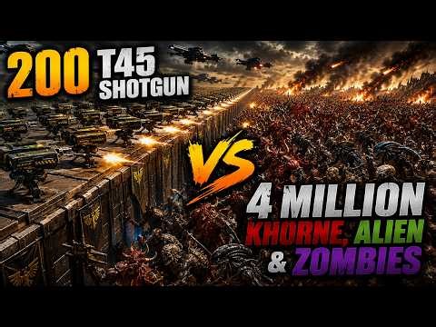 LUNAR BASE INVASION! T45 Shotguns & Black Military tank vs 4000000 Aliens! UEBS 2