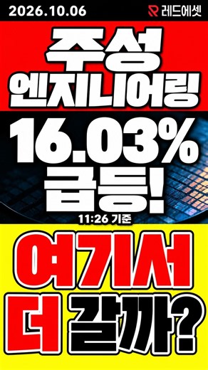 주성엔지니어링 16 03% 급등…27만 9,500원 돌파가 관건｜10월 6일 주가전망