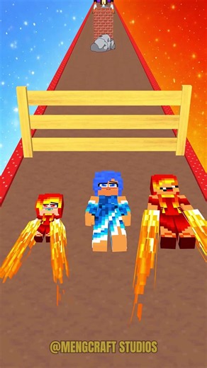 🔥 FIRE ❤️ or ❄️ ICE 💙 or 💧 WATER 🌊 or 🌍 EARTH 🌿! PICK NOW! 🤯 #minecraft #shorts